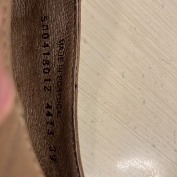 Fly London Suede Platform Wedge Heels Tan with Red Trim - Picture 9 of 11